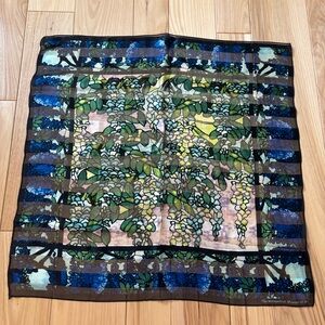 Vintage Metropolitan Museum of Art Silk Louis C. Tiffany Stained Glass Scarf